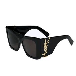 Yves Saint Laurent Black and Gold Sunglasses BLAZE YSL Women NEW WITH BOX